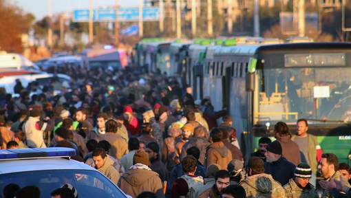 Un millier de personnes évacuées d'Alep