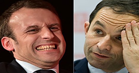 Présidentielle française : Macron et Hamon à Dakar