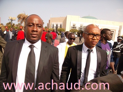 Le bad boy ,Dioufy et l'ami d'Akon Titi Camara à l'investiture de Macky Sall.