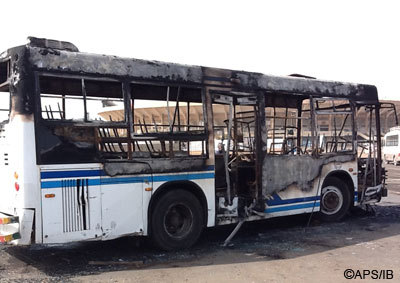 Cinq bus Tata incendiés aux Parcelles Assainies