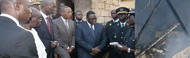 [Audio] Macky Sall sur les lieux de l'incendie: "Nous ne sommes pas contre la charité, mais..."