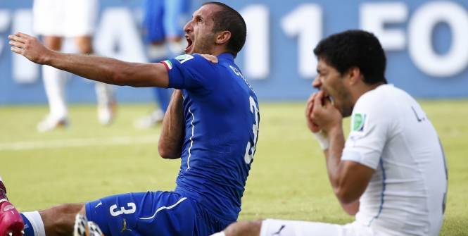 Chiellini victime de morsure: «La sanction de Suarez est excessive»