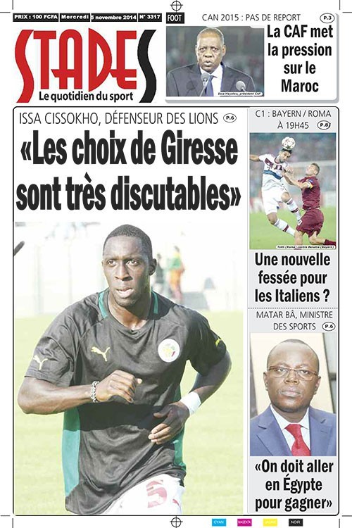 Equipe nationale du Sénégal-ISSA CISSOKHO SE REVOLTE: «LES CHOIX DE GIRESSE SONT TRES DISCUTABLES»