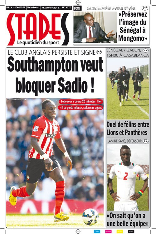 ECHOS DE LA TANIERE: Southampton veut priver Sadio de CAN