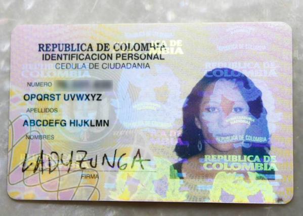 Changement de nom : une Colombienne se nomme ABCDEFG HIJKLMN OPQRST UVWXYZ.