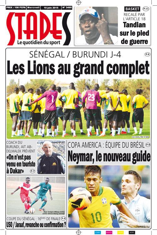 SÉNÉGAL / BURUNDI J-4 : Les Lions au grand complet