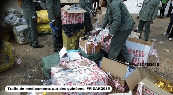 FIDAK: Des médicaments prohibés découverts dans des marchandises en provenance de la Guinée