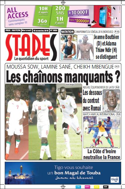 Echos de la tanière:  Mbengue, Sané, Sow: Les chaînons manquants