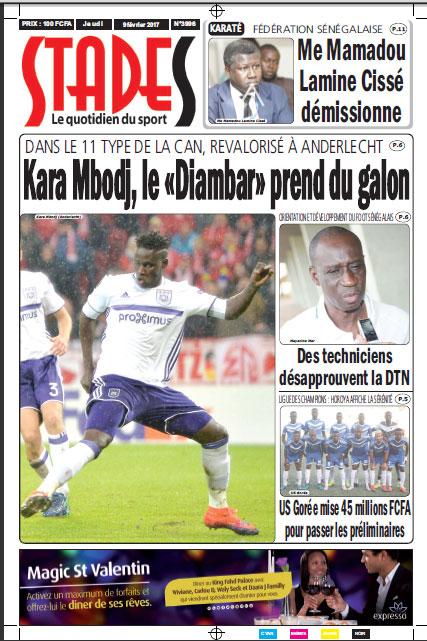 Dans le 11 type de la CAN et prolonge à Anderlecht: Kara Mbodj, le Diambars prend du galon(STADES)