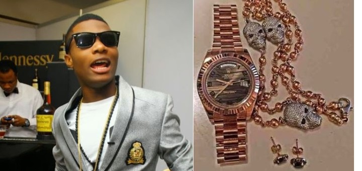 Wizkid tout en or et en diamant: photo