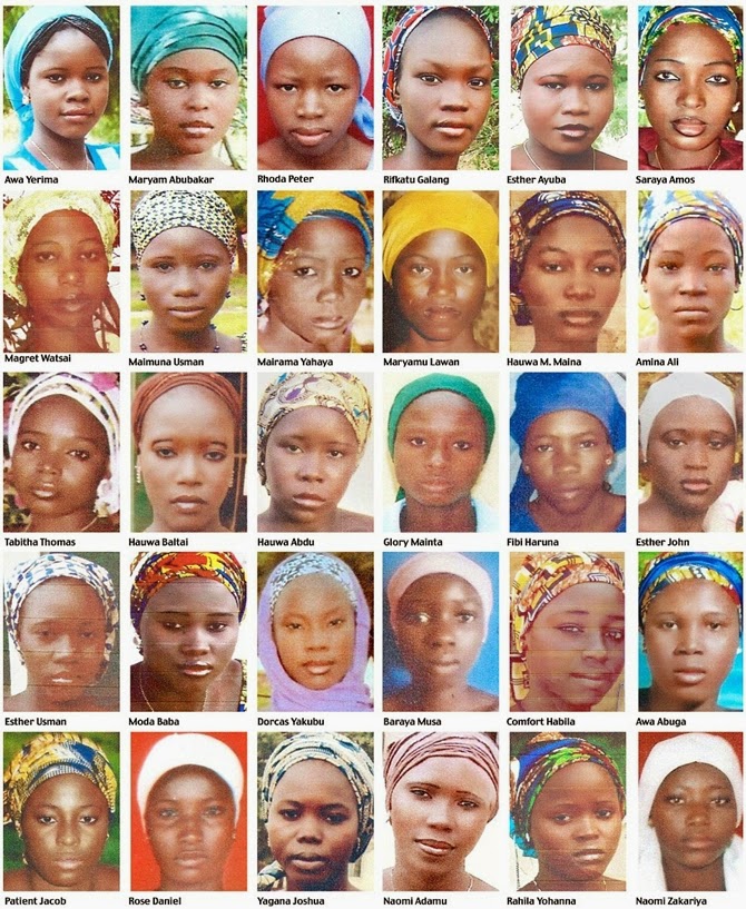 Enfin! voici les visages et les noms des filles de Chibok enlevées.#BringBackOurGirls