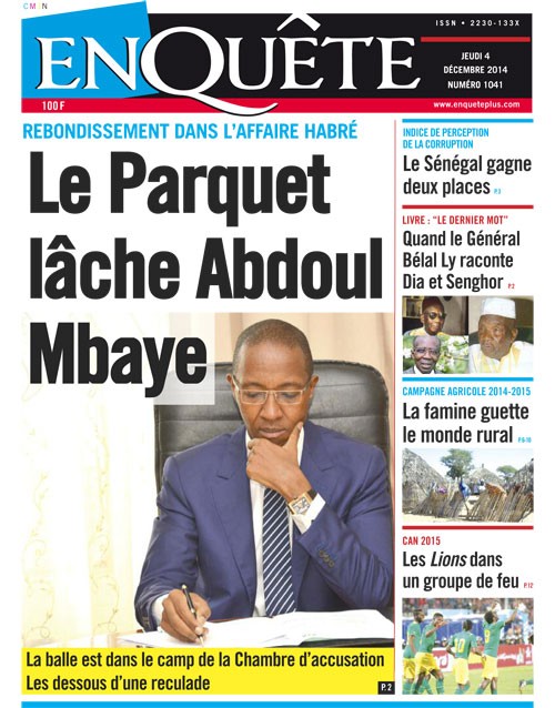 AUDITION D’ABDOUL MBAYE - Le Parquet se désiste