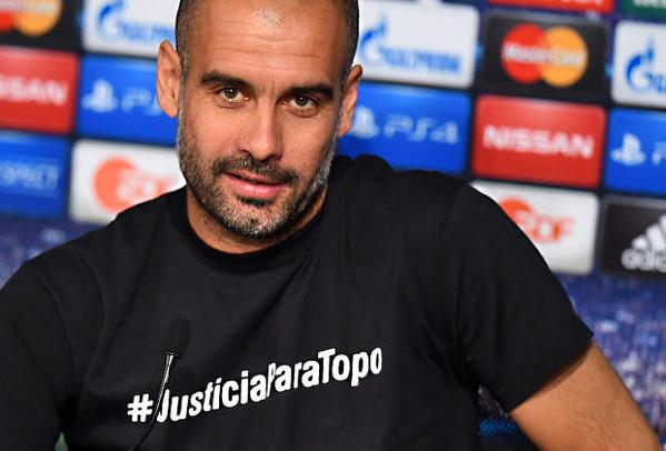 Pour un T-shirt: L'UEFA veut sanctionner Pep Guardiola (voir photo)