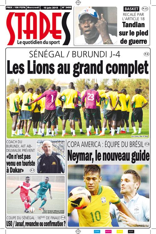 SÉNÉGAL / BURUNDI J-4 : Les Lions au grand complet