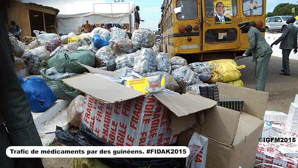 FIDAK: Des médicaments prohibés découverts dans des marchandises en provenance de la Guinée